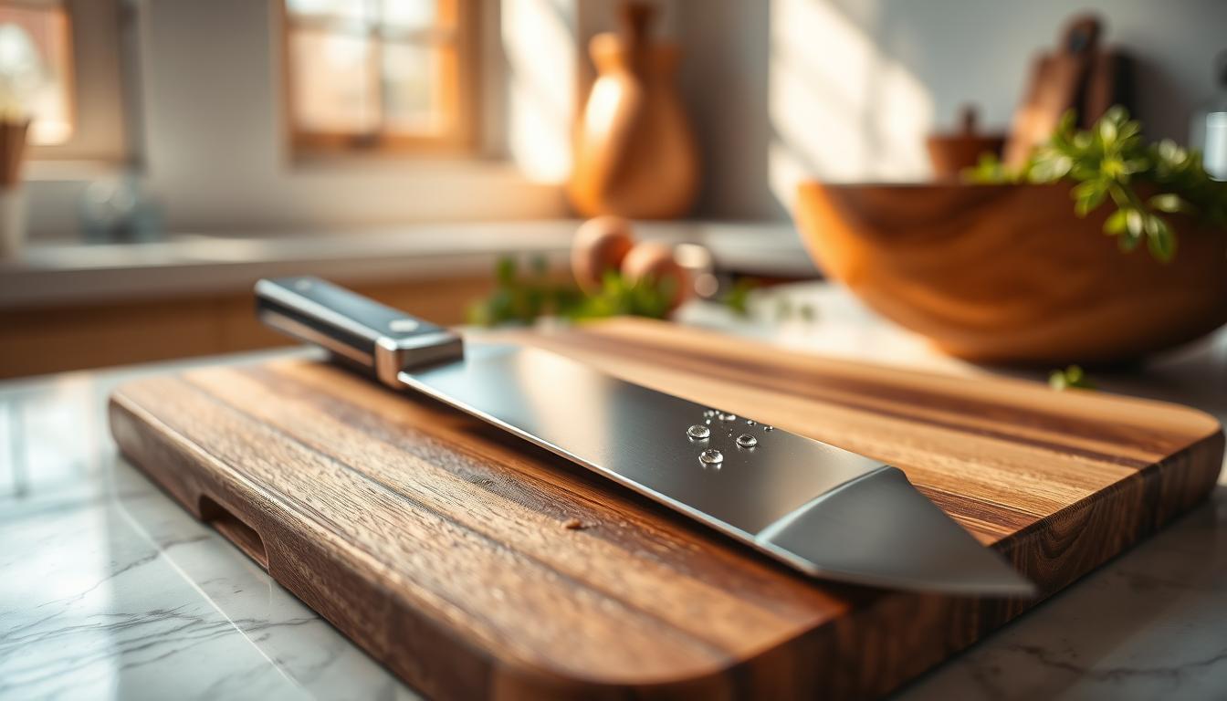Cleaning a wooden cutting board