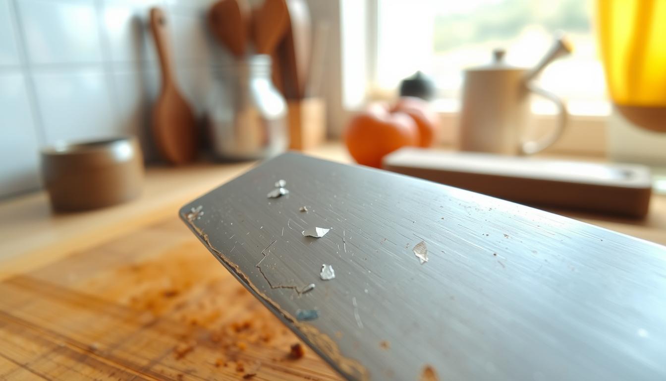 Fixing a chipped knife