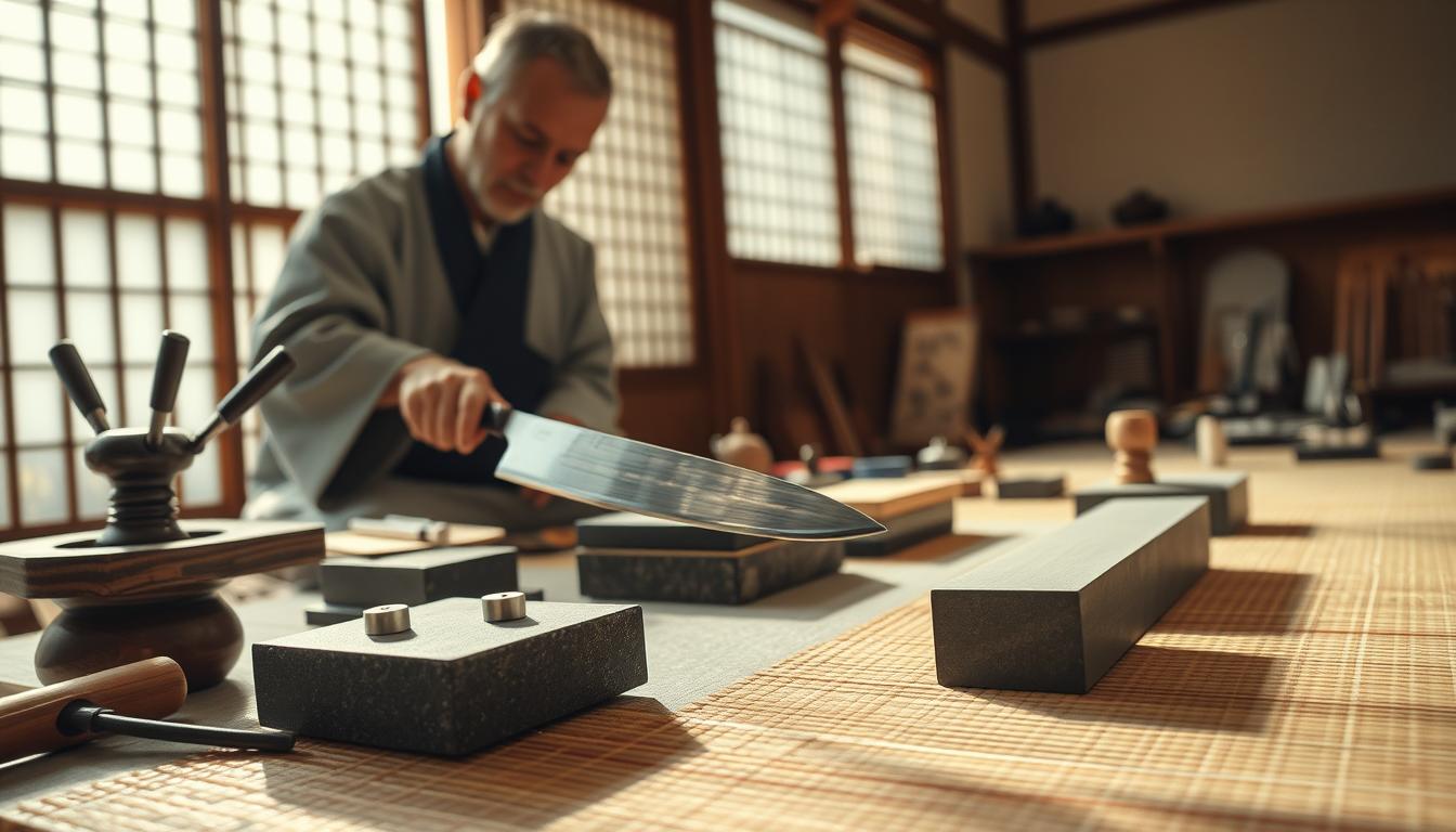 Japanese knife sharpening