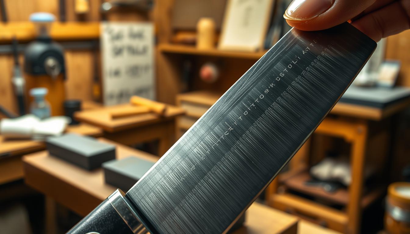 Knife blade thinning