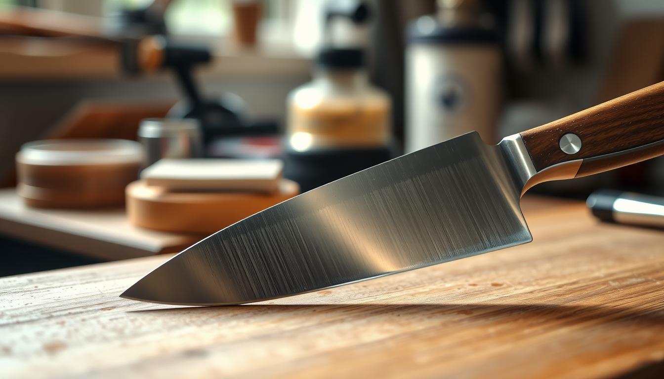 Polishing a knife edge