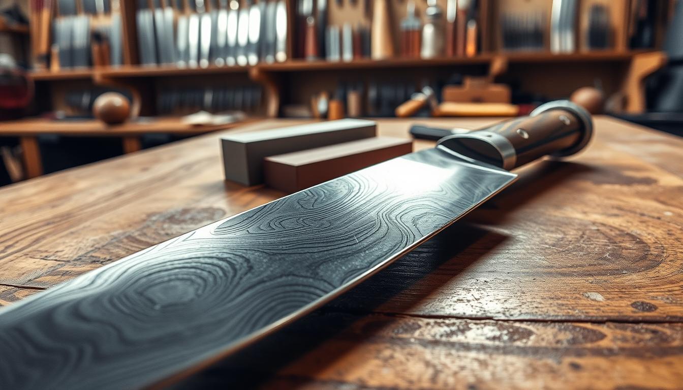 Sharpening Damascus knives